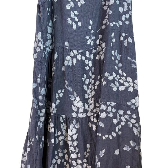 Anthropologie | Luisa Perla 100% Linen Midi Length High Neckline Dress Size S - Picture 7 of 14